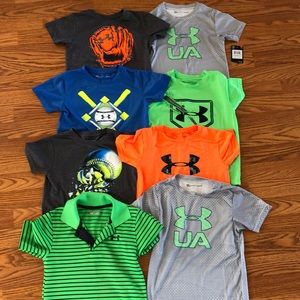 8 boys size 4/5 Under Armour shirts
